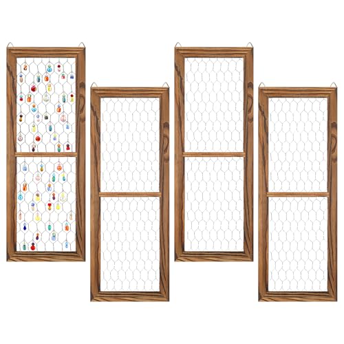 Chunful 4 Stück Hühnerdraht-Holzrahmen, unlackierter Holz-Fensterrahmen mit Hühnerdrahtgeflecht für Bastelarbeiten, Fotos, Schmuckdekoration (Kaffeebraun außen, 40,6 x 15,2 cm, innen 38,1 x 12,7 cm) Chunful 4 Stück Hühnerdraht-Holzrahmen, unlackierter Holz-Fensterrahmen mit Hühnerdrahtgeflecht für Bastelarbeiten, Fotos, Schmuckdekoration (Kaffeebraun außen, 40,6 x 15,2 cm, innen 38,1 x 12,7 cm) von Chunful