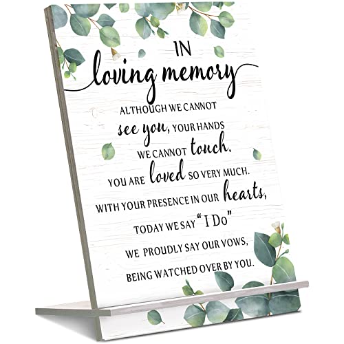 Chunful Hochzeitsschild in Loving Memory, Acryl, Gedenktafel für Hochzeit, Holzdekoration für Zeremonie und Empfang (frisch) von Chunful