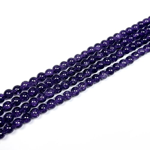 Chuxin Craquelé-Kristallglasperlen, 10 mm, Glasperlen für Schmuckherstellung, violette, runde Abstandshalter, zum Basteln, für Ohrringe, Halsketten, Armbänder, Schmuck, 160 Stück Chuxin Craquelé-Kristallglasperlen, 10 mm, Glasperlen für Schmuckherstellung, violette, runde Abstandshalter, zum Basteln, für Ohrringe, Halsketten, Armbänder, Schmuck, 160 Stück von Chuxin