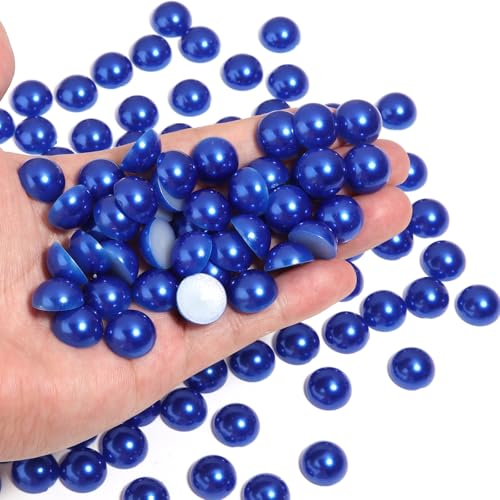 Chuyau 150 Stück blaue Perlen mit flacher Rückseite, 14 mm, zum Basteln, zur Schmuckherstellung, runde Halbperlen, für Bastelarbeiten, Scrapbooking, Crocs, Schuhe, Kleidung, Becher, Nägel, Hochzeit Chuyau 150 Stück blaue Perlen mit flacher Rückseite, 14 mm, zum Basteln, zur Schmuckherstellung, runde Halbperlen, für Bastelarbeiten, Scrapbooking, Crocs, Schuhe, Kleidung, Becher, Nägel, Hochzeit von Chuyau