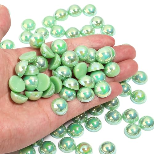 Chuyau 150 Stück grüne AB-Perlen mit flacher Rückseite zum Basteln von Schmuckherstellung, runde Halbperlen für Bastelarbeiten, Scrapbooking, Crocs, Schuhe, Kleidung, Becher, Nägel, Hochzeit Chuyau 150 Stück grüne AB-Perlen mit flacher Rückseite zum Basteln von Schmuckherstellung, runde Halbperlen für Bastelarbeiten, Scrapbooking, Crocs, Schuhe, Kleidung, Becher, Nägel, Hochzeit von Chuyau