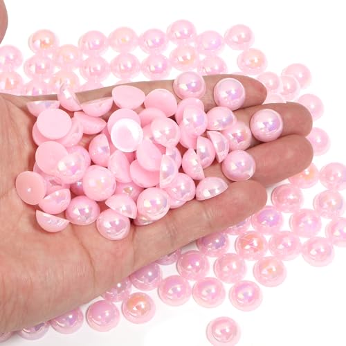 Chuyau 250 Stück 12 mm rosa AB-Perlen mit flacher Rückseite zum Basteln von Schmuckherstellung, runde Halbperlen für die Herstellung von Sammelalben, Crocs, Schuhen, Kleidung, Bechern, Nägeln Chuyau 250 Stück 12 mm rosa AB-Perlen mit flacher Rückseite zum Basteln von Schmuckherstellung, runde Halbperlen für die Herstellung von Sammelalben, Crocs, Schuhen, Kleidung, Bechern, Nägeln von Chuyau
