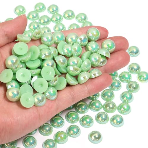 Chuyau 250 Stück grüne AB-Perlen mit flacher Rückseite zum Basteln von Schmuckherstellung, runde Halbperlen für Bastelarbeiten, Scrapbooking, Crocs, Schuhe, Kleidung, Becher, Nägel, Hochzeit, Kunst Chuyau 250 Stück grüne AB-Perlen mit flacher Rückseite zum Basteln von Schmuckherstellung, runde Halbperlen für Bastelarbeiten, Scrapbooking, Crocs, Schuhe, Kleidung, Becher, Nägel, Hochzeit, Kunst von Chuyau