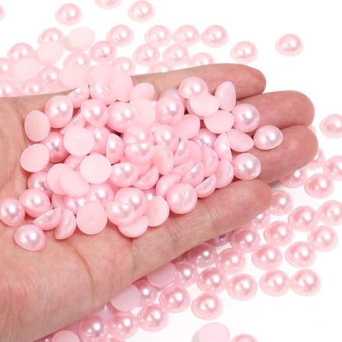 Chuyau 400 Stück 10 mm rosa Perlen mit flacher Rückseite zum Basteln von Schmuckherstellung, runde Halbperlen für die Herstellung von Sammelalben, Crocs, Schuhen, Kleidung, Bechern, Nägeln Chuyau 400 Stück 10 mm rosa Perlen mit flacher Rückseite zum Basteln von Schmuckherstellung, runde Halbperlen für die Herstellung von Sammelalben, Crocs, Schuhen, Kleidung, Bechern, Nägeln von Chuyau