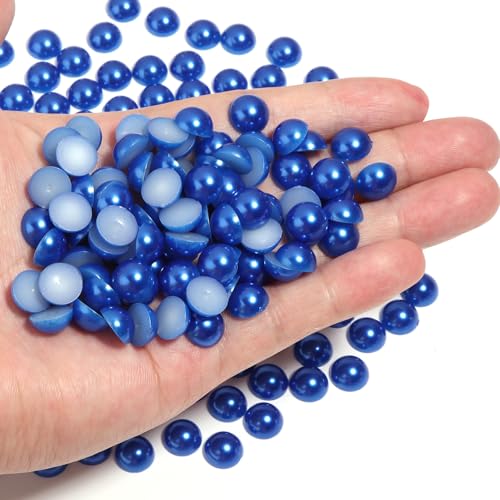Chuyau 400 Stück blaue Perlen mit flacher Rückseite, 10 mm, zum Basteln, zur Schmuckherstellung, runde Halbperlen, für Bastelarbeiten, Scrapbooking, Crocs, Schuhe, Kleidung, Becher, Nägel, Hochzeit Chuyau 400 Stück blaue Perlen mit flacher Rückseite, 10 mm, zum Basteln, zur Schmuckherstellung, runde Halbperlen, für Bastelarbeiten, Scrapbooking, Crocs, Schuhe, Kleidung, Becher, Nägel, Hochzeit von Chuyau