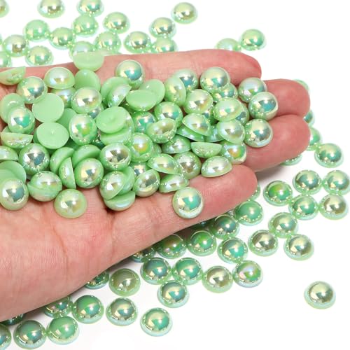 Chuyau 400 Stück grüne AB-Perlen mit flacher Rückseite zum Basteln von Schmuckherstellung, runde Halbperlen für Bastelarbeiten, Scrapbooking, Crocs, Schuhe, Kleidung, Becher, Nägel, Hochzeit, Kunst Chuyau 400 Stück grüne AB-Perlen mit flacher Rückseite zum Basteln von Schmuckherstellung, runde Halbperlen für Bastelarbeiten, Scrapbooking, Crocs, Schuhe, Kleidung, Becher, Nägel, Hochzeit, Kunst von Chuyau