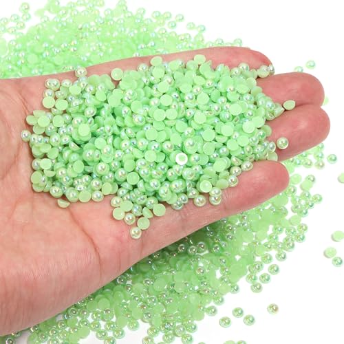 Chuyau 5000 Stück 4 mm grüne AB-Perlen mit flacher Rückseite zum Basteln von Schmuckherstellung, runde Halbperlen für Bastelarbeiten, Scrapbooking, Crocs, Schuhe, Kleidung, Becher, Nägel, Hochzeit Chuyau 5000 Stück 4 mm grüne AB-Perlen mit flacher Rückseite zum Basteln von Schmuckherstellung, runde Halbperlen für Bastelarbeiten, Scrapbooking, Crocs, Schuhe, Kleidung, Becher, Nägel, Hochzeit von Chuyau