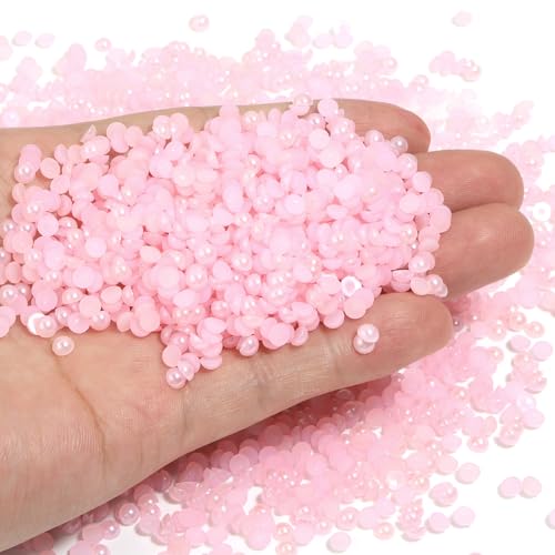 Chuyau 5000 Stück 4 mm rosa Perlen mit flacher Rückseite zum Basteln von Schmuckherstellung, runde Halbperlen für die Herstellung von Sammelalben, Crocs, Schuhen, Kleidung, Bechern, Nägeln, Hochzeiten Chuyau 5000 Stück 4 mm rosa Perlen mit flacher Rückseite zum Basteln von Schmuckherstellung, runde Halbperlen für die Herstellung von Sammelalben, Crocs, Schuhen, Kleidung, Bechern, Nägeln, Hochzeiten von Chuyau