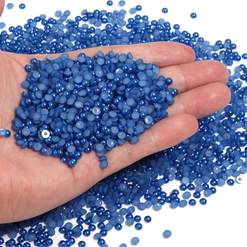 Chuyau 5000 Stück blaue Perlen mit flacher Rückseite zum Basteln von Schmuckherstellung, runde Halbperlen für Bastelarbeiten, Scrapbooking, Crocs, Schuhe, Kleidung, Becher, Nägel, Hochzeit Chuyau 5000 Stück blaue Perlen mit flacher Rückseite zum Basteln von Schmuckherstellung, runde Halbperlen für Bastelarbeiten, Scrapbooking, Crocs, Schuhe, Kleidung, Becher, Nägel, Hochzeit von Chuyau