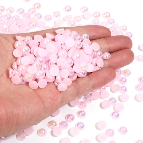 Chuyau 700 Stück 8 mm rosa AB-Perlen mit flacher Rückseite zum Basteln von Schmuckherstellung, runde Halbperlen für Bastelarbeiten, Scrapbooking, Crocs, Schuhe, Kleidung, Becher, Nägel, Hochzeit Chuyau 700 Stück 8 mm rosa AB-Perlen mit flacher Rückseite zum Basteln von Schmuckherstellung, runde Halbperlen für Bastelarbeiten, Scrapbooking, Crocs, Schuhe, Kleidung, Becher, Nägel, Hochzeit von Chuyau