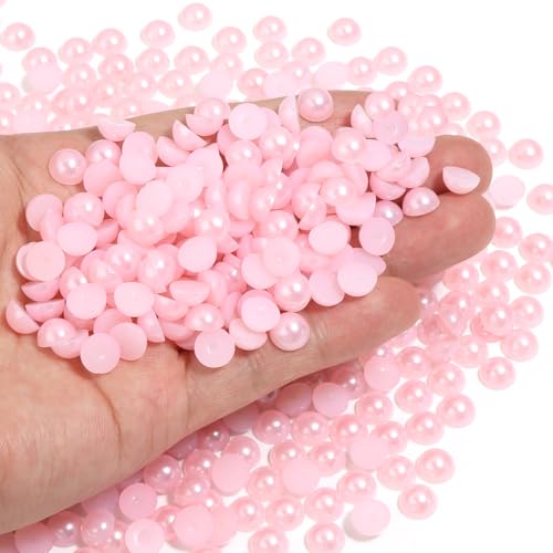 Chuyau 700 Stück 8 mm rosa Perlen mit flacher Rückseite zum Basteln von Schmuckherstellung, runde Halbperlen für Bastelarbeiten, Scrapbooking, Crocs, Schuhe, Kleidung, Becher, Nägel, Hochzeit Chuyau 700 Stück 8 mm rosa Perlen mit flacher Rückseite zum Basteln von Schmuckherstellung, runde Halbperlen für Bastelarbeiten, Scrapbooking, Crocs, Schuhe, Kleidung, Becher, Nägel, Hochzeit von Chuyau