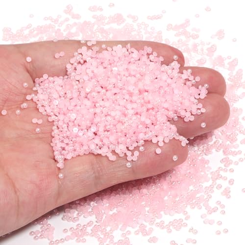 Chuyau 8000 Stück 2 mm rosa Perlen mit flacher Rückseite zum Basteln von Schmuckherstellung, runde Halbperlen für die Herstellung von Sammelalben, Crocs, Schuhen, Kleidung, Bechern, Nägeln Chuyau 8000 Stück 2 mm rosa Perlen mit flacher Rückseite zum Basteln von Schmuckherstellung, runde Halbperlen für die Herstellung von Sammelalben, Crocs, Schuhen, Kleidung, Bechern, Nägeln von Chuyau
