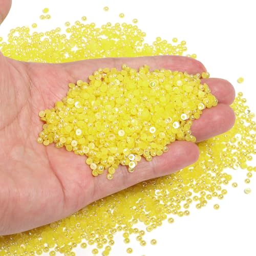 Chuyau 8000 Stück 3 mm gelbe AB-Perlen mit flacher Rückseite zum Basteln von Schmuckherstellung, runde Halbperlen für Bastelarbeiten, Scrapbooking, Crocs, Schuhe, Kleidung, Becher, Nägel, Hochzeit Chuyau 8000 Stück 3 mm gelbe AB-Perlen mit flacher Rückseite zum Basteln von Schmuckherstellung, runde Halbperlen für Bastelarbeiten, Scrapbooking, Crocs, Schuhe, Kleidung, Becher, Nägel, Hochzeit von Chuyau