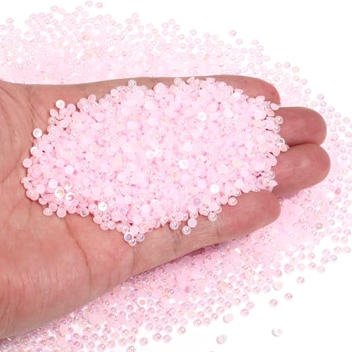 Chuyau 8000 Stück 3 mm große, rosafarbene AB-Perlen mit flacher Rückseite, runde Halbperlen für Bastelarbeiten, Scrapbooking, Crocs, Schuhe, Kleidung, Becher, Nägel, Hochzeit, Kunstdekoration Chuyau 8000 Stück 3 mm große, rosafarbene AB-Perlen mit flacher Rückseite, runde Halbperlen für Bastelarbeiten, Scrapbooking, Crocs, Schuhe, Kleidung, Becher, Nägel, Hochzeit, Kunstdekoration von Chuyau