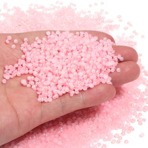 Chuyau 8000 Stück 3 mm große, rosafarbene Perlen mit flacher Rückseite zum Basteln von Schmuckherstellung, runde Halbperlen für die Herstellung von Sammelalben, Crocs, Schuhen, Kleidung, Bechern Chuyau 8000 Stück 3 mm große, rosafarbene Perlen mit flacher Rückseite zum Basteln von Schmuckherstellung, runde Halbperlen für die Herstellung von Sammelalben, Crocs, Schuhen, Kleidung, Bechern von Chuyau
