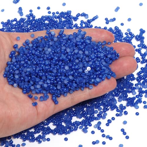 Chuyau 8000 Stück blaue Perlen mit flacher Rückseite zum Basteln von Schmuckherstellung, runde Halbperlen für Bastelarbeiten, Scrapbooking, Crocs, Schuhe, Kleidung, Becher, Nägel, Hochzeit Chuyau 8000 Stück blaue Perlen mit flacher Rückseite zum Basteln von Schmuckherstellung, runde Halbperlen für Bastelarbeiten, Scrapbooking, Crocs, Schuhe, Kleidung, Becher, Nägel, Hochzeit von Chuyau