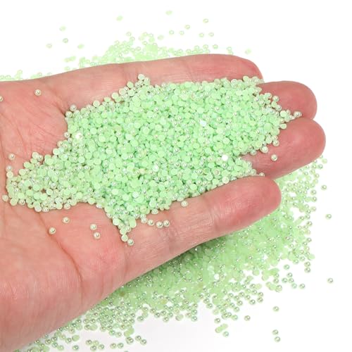 Chuyau 8000 Stück grüne AB-Perlen mit flacher Rückseite zum Basteln von Schmuckherstellung, runde Halbperlen für Bastelarbeiten, Scrapbooking, Crocs, Schuhe, Kleidung, Becher, Nägel, Hochzeit Chuyau 8000 Stück grüne AB-Perlen mit flacher Rückseite zum Basteln von Schmuckherstellung, runde Halbperlen für Bastelarbeiten, Scrapbooking, Crocs, Schuhe, Kleidung, Becher, Nägel, Hochzeit von Chuyau