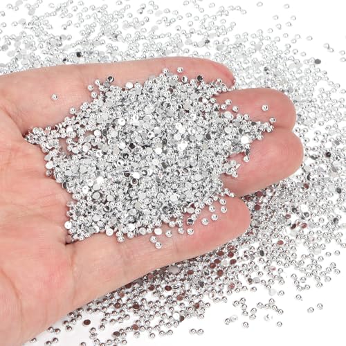 Chuyau 8000 Stück silberfarbene Perlen mit flacher Rückseite zum Basteln von Schmuckherstellung, runde Halbperlen für Bastelarbeiten, Scrapbooking, Crocs, Schuhe, Kleidung, Becher, Nägel, Hochzeit Chuyau 8000 Stück silberfarbene Perlen mit flacher Rückseite zum Basteln von Schmuckherstellung, runde Halbperlen für Bastelarbeiten, Scrapbooking, Crocs, Schuhe, Kleidung, Becher, Nägel, Hochzeit von Chuyau