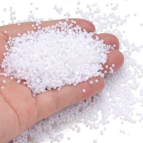 Chuyau 8000 Stück weiße Perlen mit flacher Rückseite zum Basteln von Schmuckherstellung, runde Halbperlen für Bastelarbeiten, Scrapbooking, Crocs, Schuhe, Kleidung, Becher, Nägel, Hochzeit, Kunst Chuyau 8000 Stück weiße Perlen mit flacher Rückseite zum Basteln von Schmuckherstellung, runde Halbperlen für Bastelarbeiten, Scrapbooking, Crocs, Schuhe, Kleidung, Becher, Nägel, Hochzeit, Kunst von Chuyau