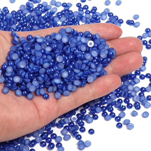 Chuyau Blaue Perlen mit flacher Rückseite, 5 mm, zum Basteln, zur Schmuckherstellung, runde Halbperlen, für Bastelarbeiten, Scrapbooking, Crocs, Schuhe, Kleidung, Becher, Nägel, Hochzeit, Kunst Chuyau Blaue Perlen mit flacher Rückseite, 5 mm, zum Basteln, zur Schmuckherstellung, runde Halbperlen, für Bastelarbeiten, Scrapbooking, Crocs, Schuhe, Kleidung, Becher, Nägel, Hochzeit, Kunst von Chuyau