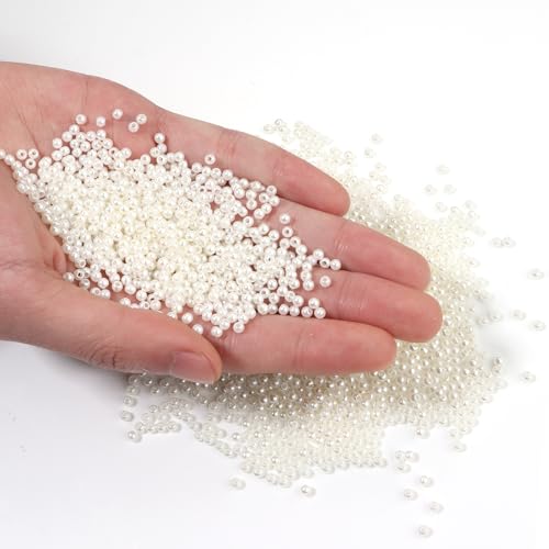 Chuyau Cremeweiße 3 mm Perlen mit Loch, runde Perlen zum Basteln, lose Perlen zur Schmuckherstellung, künstliche Perlen für Armbänder, Halsketten, Ohrringe, Schlüsselanhänger, Zubehör, DIY, 4000 Stück Chuyau Cremeweiße 3 mm Perlen mit Loch, runde Perlen zum Basteln, lose Perlen zur Schmuckherstellung, künstliche Perlen für Armbänder, Halsketten, Ohrringe, Schlüsselanhänger, Zubehör, DIY, 4000 Stück von Chuyau