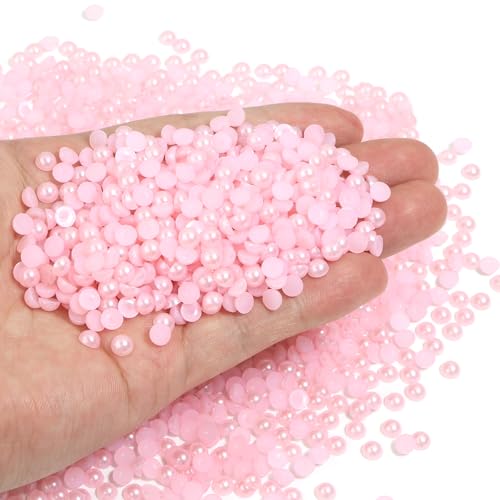 Chuyau Rosafarbene Perlen mit flacher Rückseite, 5 mm, zum Basteln, für Schmuckherstellung, runde Halbperlen, für Bastelarbeiten, Scrapbooking, Crocs, Schuhe, Kleidung, Becher, Nägel, Hochzeit, Kunst Chuyau Rosafarbene Perlen mit flacher Rückseite, 5 mm, zum Basteln, für Schmuckherstellung, runde Halbperlen, für Bastelarbeiten, Scrapbooking, Crocs, Schuhe, Kleidung, Becher, Nägel, Hochzeit, Kunst von Chuyau