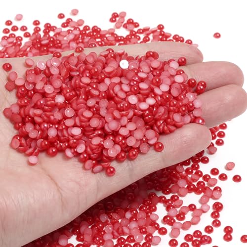 Chuyau Rote Perlen mit flacher Rückseite, 4 mm, zum Basteln, zur Schmuckherstellung, runde Halbperlen, für Bastelarbeiten, Scrapbooking, Crocs, Schuhe, Kleidung, Becher, Nägel, Hochzeit, Kunst Chuyau Rote Perlen mit flacher Rückseite, 4 mm, zum Basteln, zur Schmuckherstellung, runde Halbperlen, für Bastelarbeiten, Scrapbooking, Crocs, Schuhe, Kleidung, Becher, Nägel, Hochzeit, Kunst von Chuyau