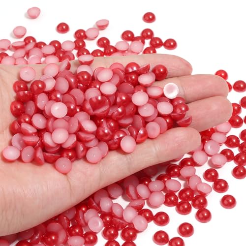 Chuyau Rote Perlen mit flacher Rückseite, 8 mm, zum Basteln, zur Schmuckherstellung, runde Halbperlen, für Bastelarbeiten, Scrapbooking, Crocs, Schuhe, Kleidung, Becher, Nägel, Hochzeit, Kunst Chuyau Rote Perlen mit flacher Rückseite, 8 mm, zum Basteln, zur Schmuckherstellung, runde Halbperlen, für Bastelarbeiten, Scrapbooking, Crocs, Schuhe, Kleidung, Becher, Nägel, Hochzeit, Kunst von Chuyau