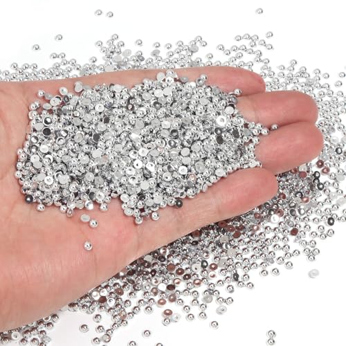Chuyau Silberfarbene Perlen mit flacher Rückseite, 3 mm, zum Basteln, zur Schmuckherstellung, runde Halbperlen, für Bastelarbeiten, Scrapbooking, Crocs, Schuhe, Kleidung, Becher, Nägel, Hochzeit Chuyau Silberfarbene Perlen mit flacher Rückseite, 3 mm, zum Basteln, zur Schmuckherstellung, runde Halbperlen, für Bastelarbeiten, Scrapbooking, Crocs, Schuhe, Kleidung, Becher, Nägel, Hochzeit von Chuyau