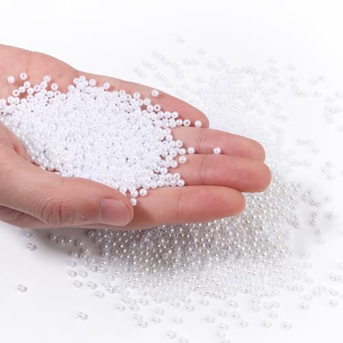Chuyau Weiße 3 mm Perlen mit Loch, runde Perlen zum Basteln, lose Perlen zur Schmuckherstellung, künstliche Perlen für Armbänder, Halsketten, Ohrringe, Schlüsselanhänger, Zubehör, DIY, 4000 Stück Chuyau Weiße 3 mm Perlen mit Loch, runde Perlen zum Basteln, lose Perlen zur Schmuckherstellung, künstliche Perlen für Armbänder, Halsketten, Ohrringe, Schlüsselanhänger, Zubehör, DIY, 4000 Stück von Chuyau
