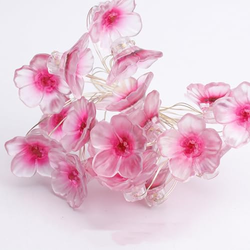 CiCixixi LED Lichterkette Kirschblüten deko, 3M lichterkette blumen Girlande,30 LEDs, USB-betriebenes，Lichterkette Frühling Deko für Innen, Dekorative Lichter für Drinnen und Drauße von CiCixixi