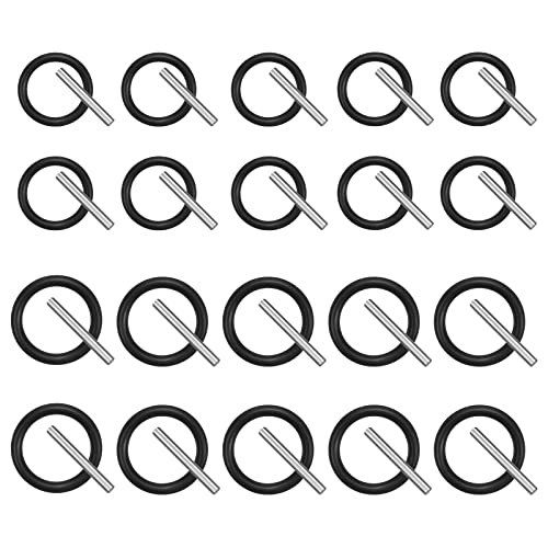 CiShow 20 Paar O-Ringe und Ersatzstifte, Schlagringe und Steckdosenstifte, Gummi-O-Ringe und Steckdosenstifte, Zubehör, für Schlagschrauber, Schlagschrauber, Hochdruckreiniger(2 Größen) von CiShow