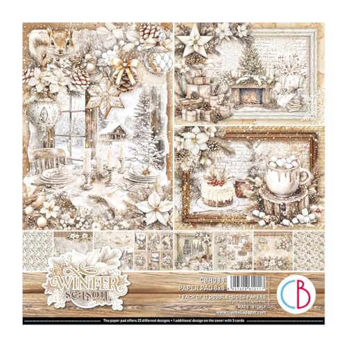 Ciao Bella 20,3 x 20,3 cm Papierblock, 190 g/m², doppelseitiger Karton (Wintersaison) von Ciao Bella