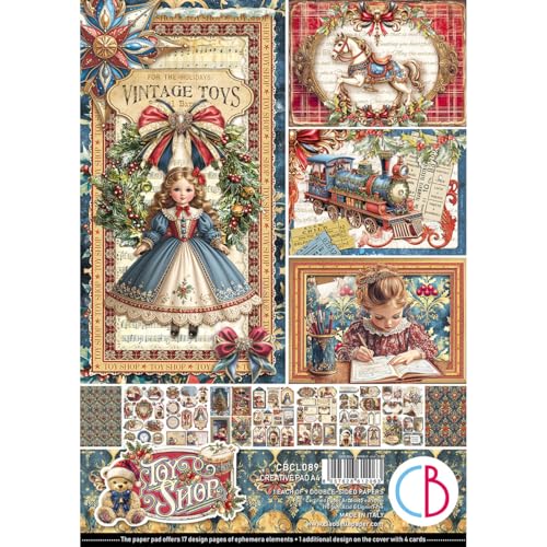 Ciao Bella Kreativer Papierblock, A4, 9, doppelseitig, 190 g/m², Karton (Toy Shop) von Ciao Bella