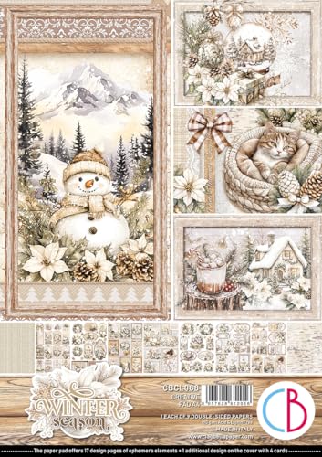 Ciao Bella Kreativer Papierblock, A4, 9, doppelseitig, 190 g/m², Karton (Wintersaison) von Ciao Bella
