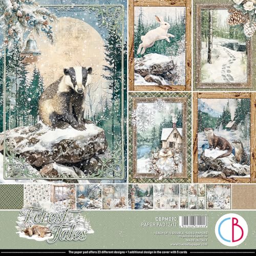 Ciao Bella Papierblöcke, 30,5 x 30,5 cm, 190 g/m², doppelseitiger Karton (Forest Tales) von Ciao Bella