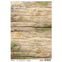 Motiv-Strohseide "Country Wood" von Beige