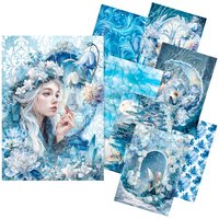 Motiv-Strohseiden Sortiment "Frozen Land", 8er-Set Motiv-Strohseiden Sortiment "Frozen Land", 8er-Set von Ciao Bella