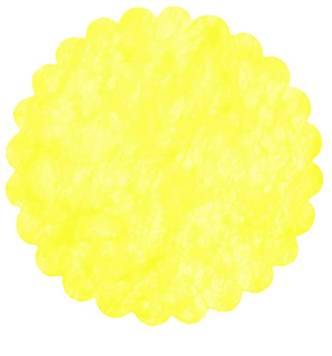 Beutel 24 Dekorationen tnt Stoffoptik Flower Poly Lab (Ø 48 cm), gelb von Ciao