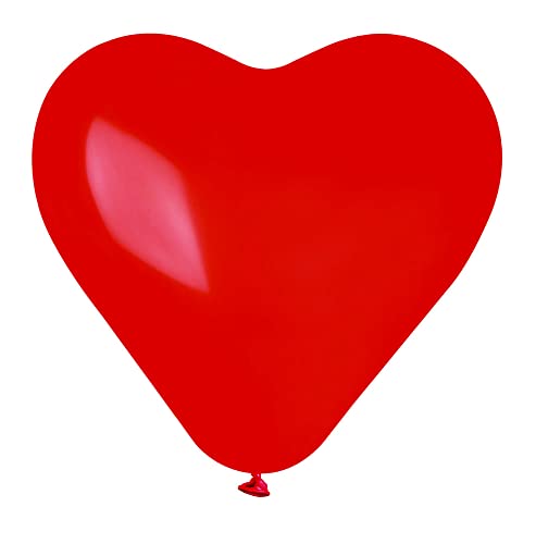 Beutel 25 Luftballons Herz Maxi aus Naturlatex Premium Qualität CR17 (44 cm/17 Zoll) rot von Ciao