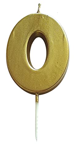 Ciao, Gold Zahlenkerze 0 (6 cm), 21440 von Ciao