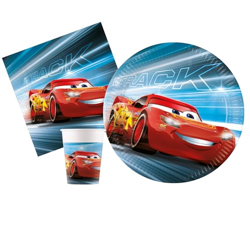 Ciao AZ083 Party-Set Disney Cars Victory is Mine für 8 Personen (36-teilig: 8 Teller Ø23 cm, 8 Becher 200 ml, 20 Servietten 33 x 33 cm), Mehrfarbig von Ciao