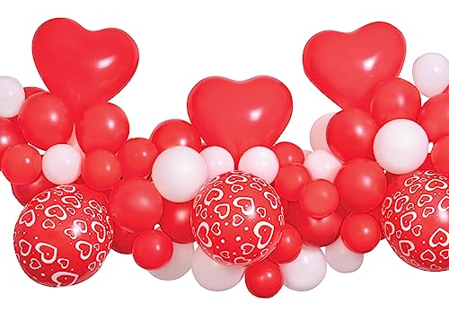 Ciao - Set Girlande Luftballons DIY Love (66 Latexballons, 300cm), rot/weiß von Ciao