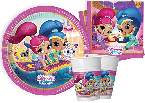 Ciao Y4614 Shimmer and Shine Party Table Set, Multicolor, 8 people von Ciao