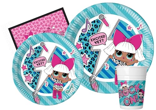 Ciao Y4954 L.O.L. Surprise Party Tableware Set, Einzeln, Blue, Pink, 8 people von Ciao
