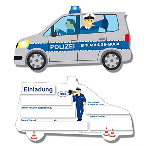 Einladungskarten Polizei 6 Stk. Einladungskarten Polizei 6 Stk. von Ciao
