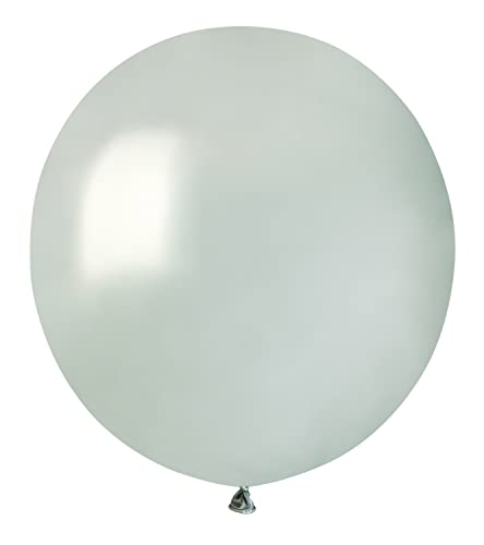 Pack 100 balloons metallized in natural latex Premium Quality A50 (Ø 13cm / 5"), black metallized von Ciao
