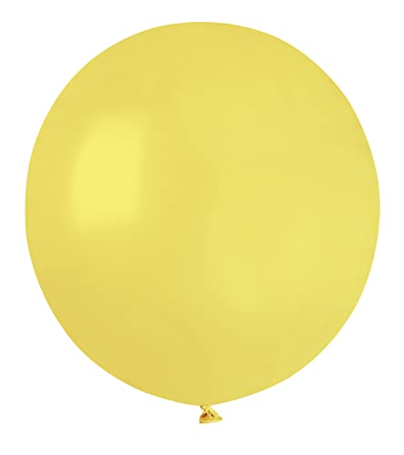 Pack 25 balloons in natural latex Premium Quality G150 (Ø 48cm / 19"), yellow von Ciao