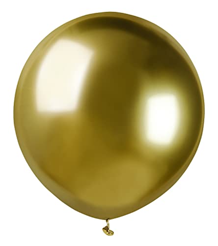 Pack 34620 25 balloons metallized in natural latex Premium Quality G150 (Ø 48cm / 19"), gold metallized von Ciao