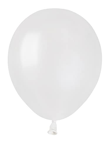 Pack 50 balloons metallized in natural latex Premium Quality G120 (Ø 33cm / 13"), silver metallized von Ciao